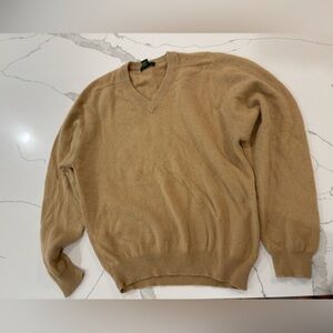 Club Room 100% cashmere V-Neck Sweater in Tan